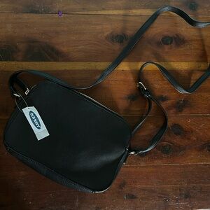 OldNavy Black Faux Leather With Gold Hardware